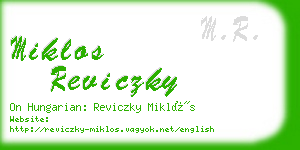 miklos reviczky business card